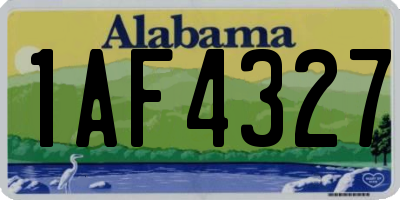 AL license plate 1AF4327