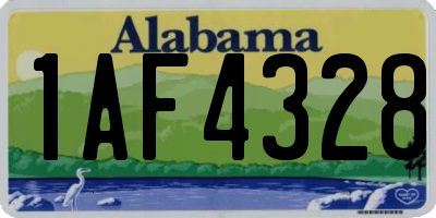 AL license plate 1AF4328