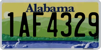 AL license plate 1AF4329