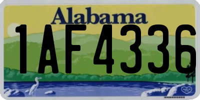 AL license plate 1AF4336