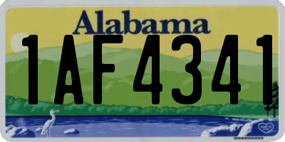 AL license plate 1AF4341