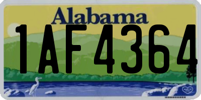 AL license plate 1AF4364