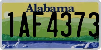 AL license plate 1AF4373