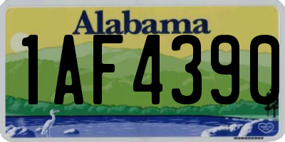 AL license plate 1AF4390