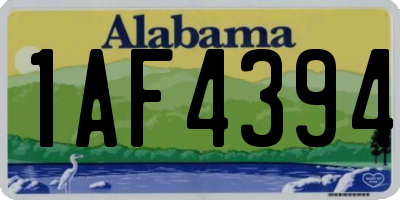 AL license plate 1AF4394
