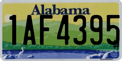 AL license plate 1AF4395