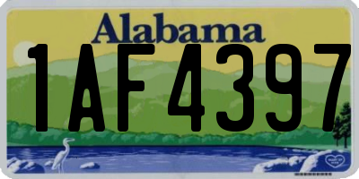 AL license plate 1AF4397