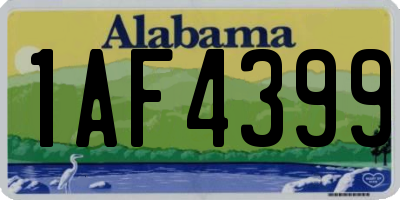 AL license plate 1AF4399