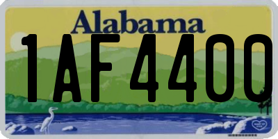 AL license plate 1AF4400