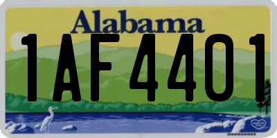 AL license plate 1AF4401
