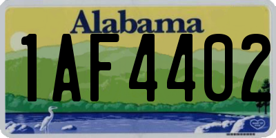 AL license plate 1AF4402