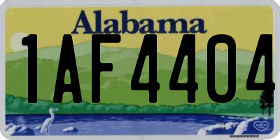 AL license plate 1AF4404