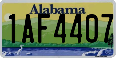 AL license plate 1AF4407
