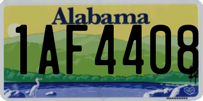 AL license plate 1AF4408
