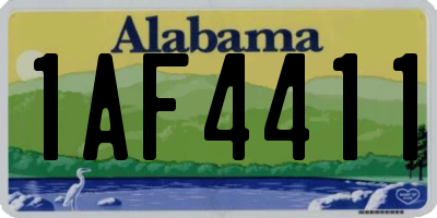 AL license plate 1AF4411