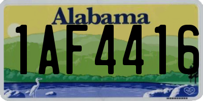 AL license plate 1AF4416