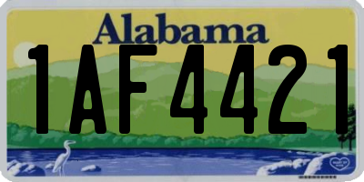AL license plate 1AF4421