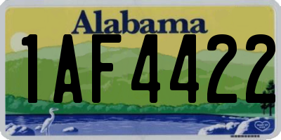 AL license plate 1AF4422