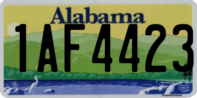 AL license plate 1AF4423