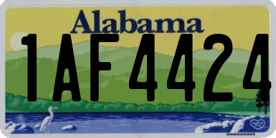AL license plate 1AF4424