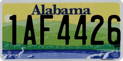 AL license plate 1AF4426