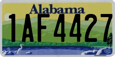 AL license plate 1AF4427