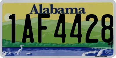AL license plate 1AF4428