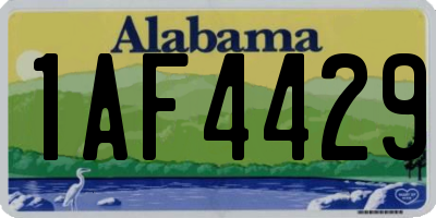 AL license plate 1AF4429