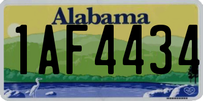 AL license plate 1AF4434