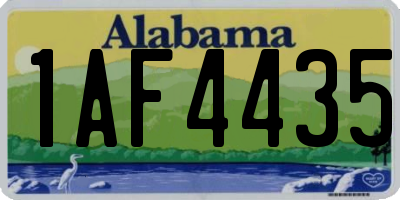 AL license plate 1AF4435
