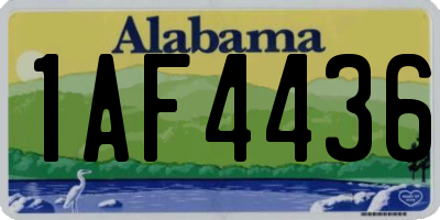 AL license plate 1AF4436