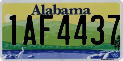 AL license plate 1AF4437