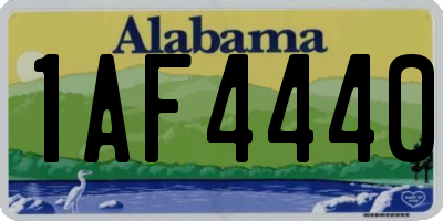 AL license plate 1AF4440