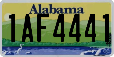 AL license plate 1AF4441