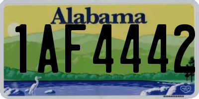 AL license plate 1AF4442