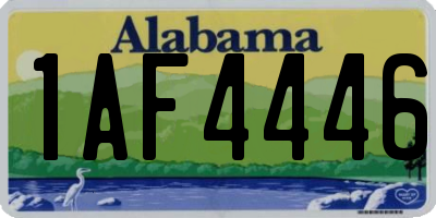 AL license plate 1AF4446
