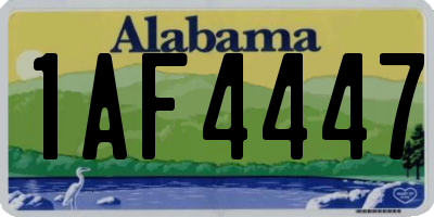 AL license plate 1AF4447