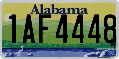 AL license plate 1AF4448