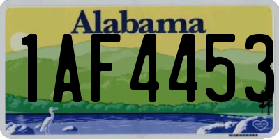 AL license plate 1AF4453