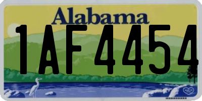 AL license plate 1AF4454