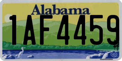 AL license plate 1AF4459