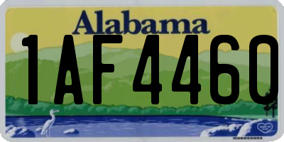 AL license plate 1AF4460