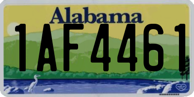 AL license plate 1AF4461