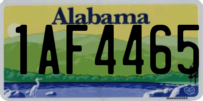AL license plate 1AF4465