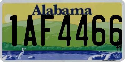 AL license plate 1AF4466