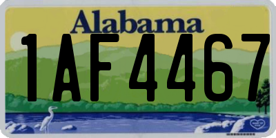 AL license plate 1AF4467