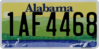 AL license plate 1AF4468