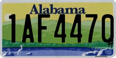 AL license plate 1AF4470