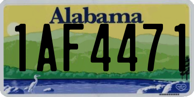 AL license plate 1AF4471