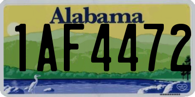 AL license plate 1AF4472